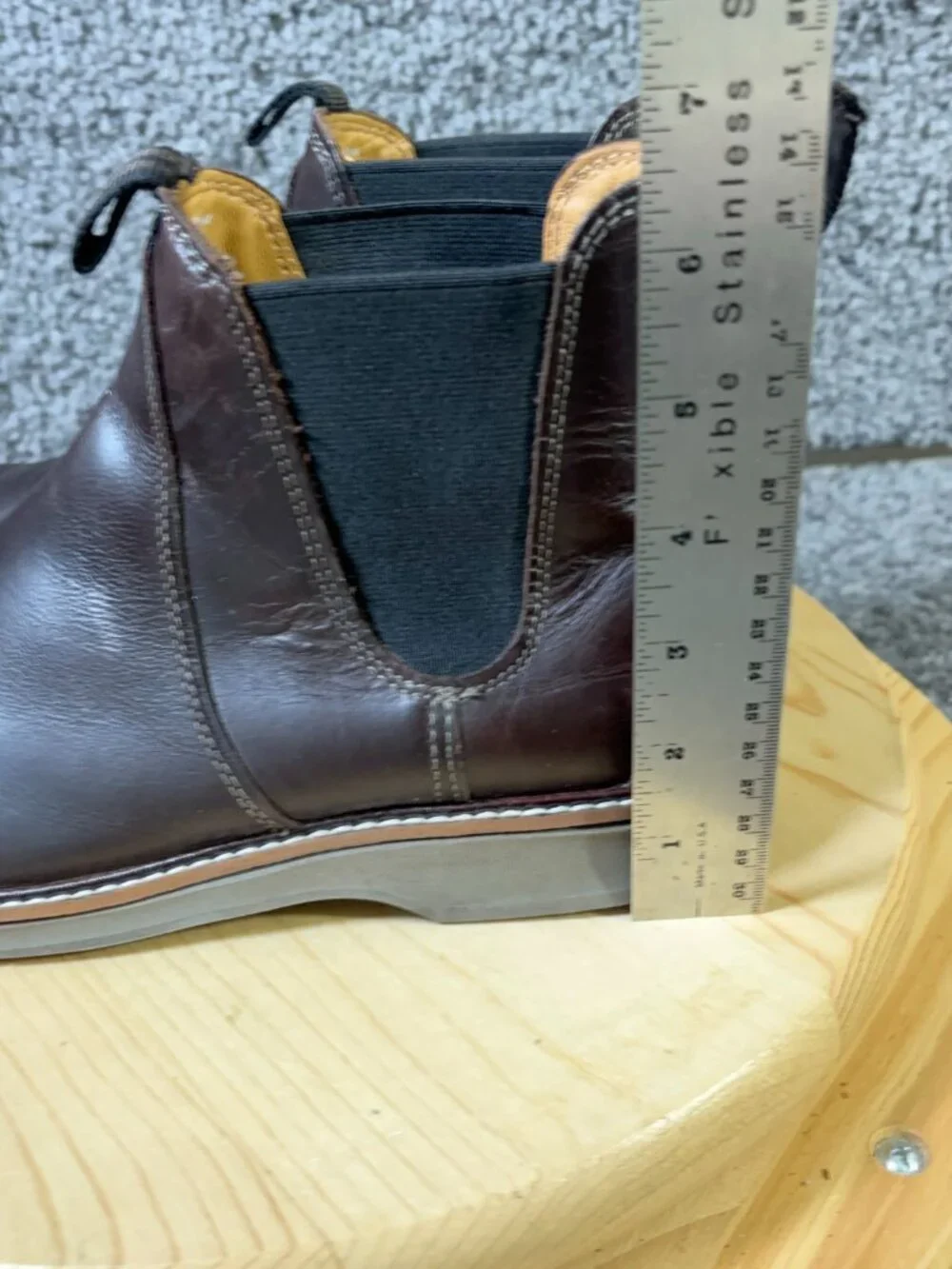 Cole Haan Morris Chelsea Boots Mens Size 9.5 Dark Brown Leather Pull On Ankle